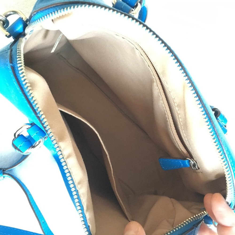 Coach Blue Leather Crossbody mini shoulder bag - Picture 5 of 8